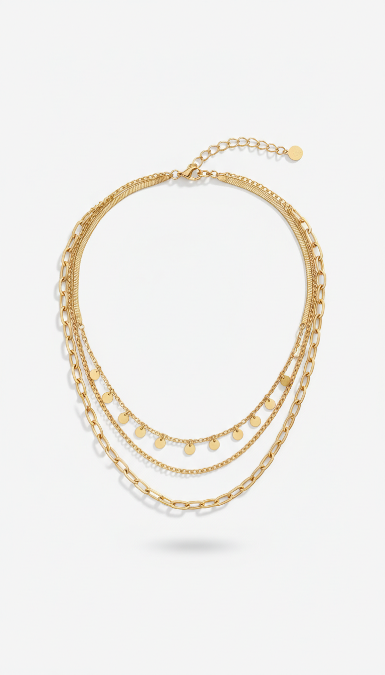 Layered Chain Necklace Set