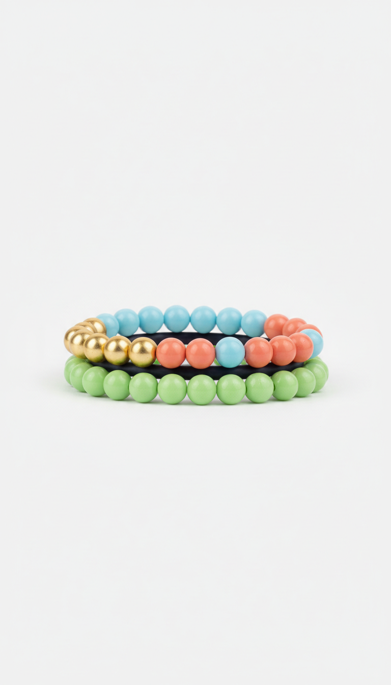 Dainty Gemstone Charm Bracelet